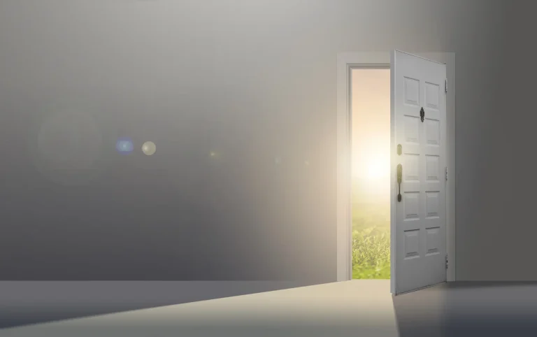opening door